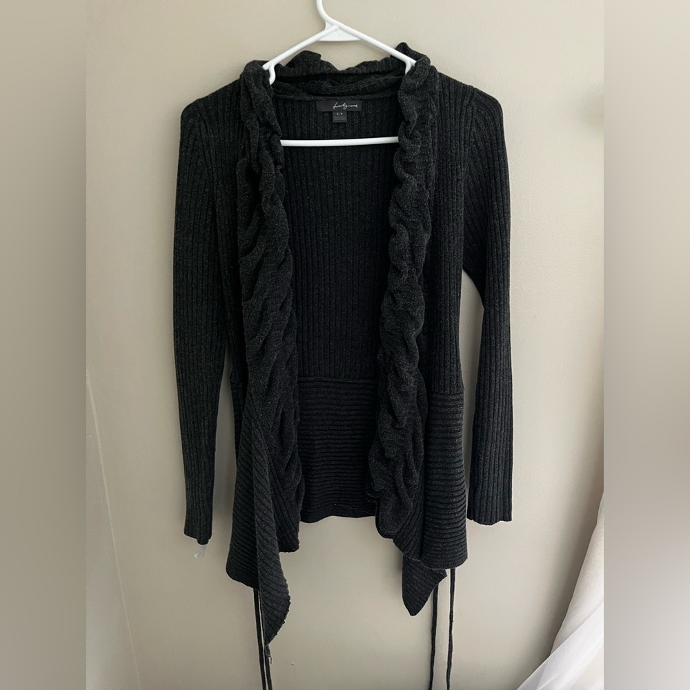 Ruffled Slip on Sweater.